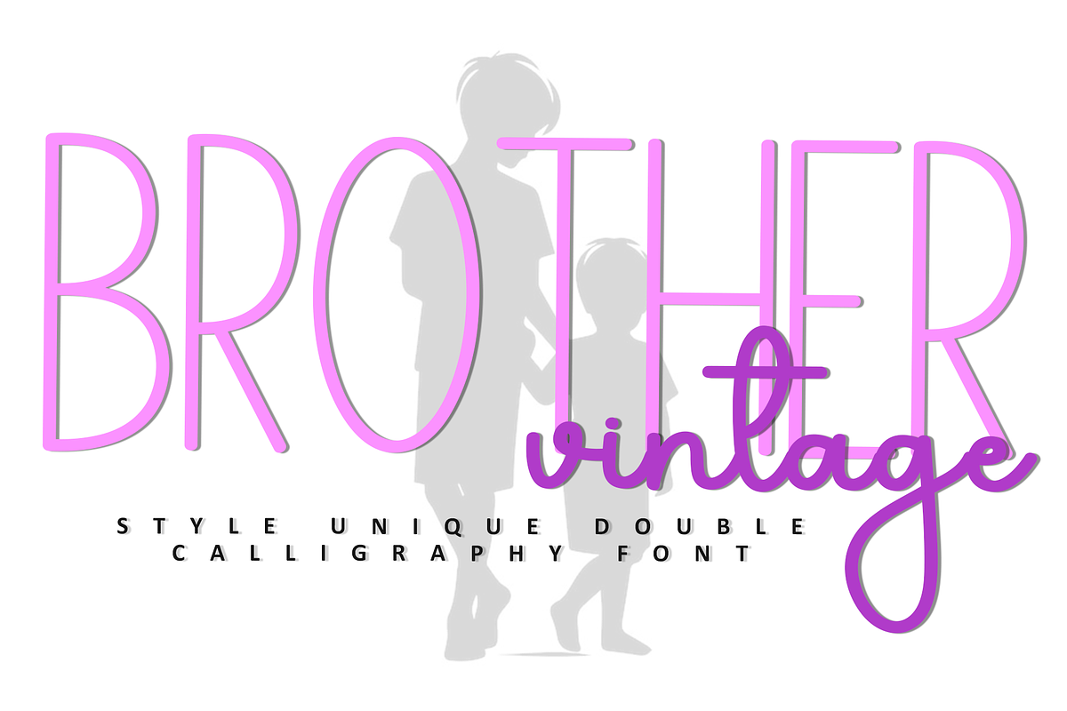 BROTHER vintage, a Handwritten Font by FreshTypeINK (Photo 1 of 8)