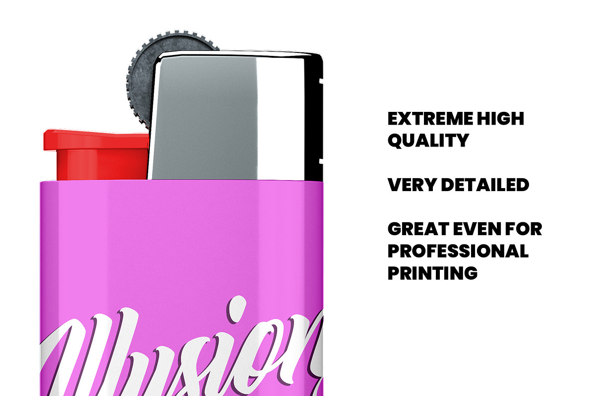 Glossy Lighter Mockup, an Advertising Mockup by Illusiongraphic (Photo 4 of 10)