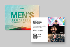 Men's Event Postcard Template