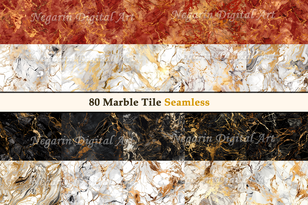 Marble Digital Paper - Seamless Text, a Texture Graphic by Negarin Digital Art (Photo 3 of 9)