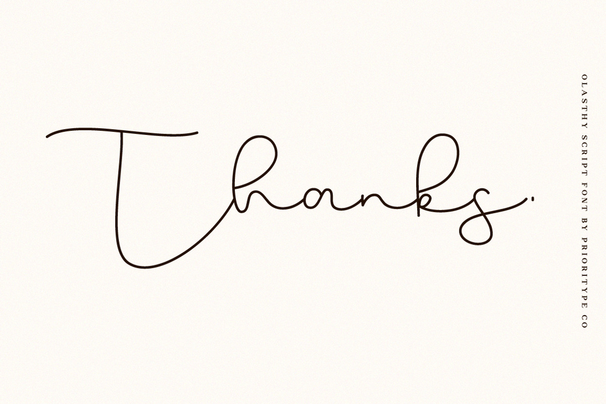 Olasthy Script, a Script Font by Prioritype Co (Photo 10 of 10)