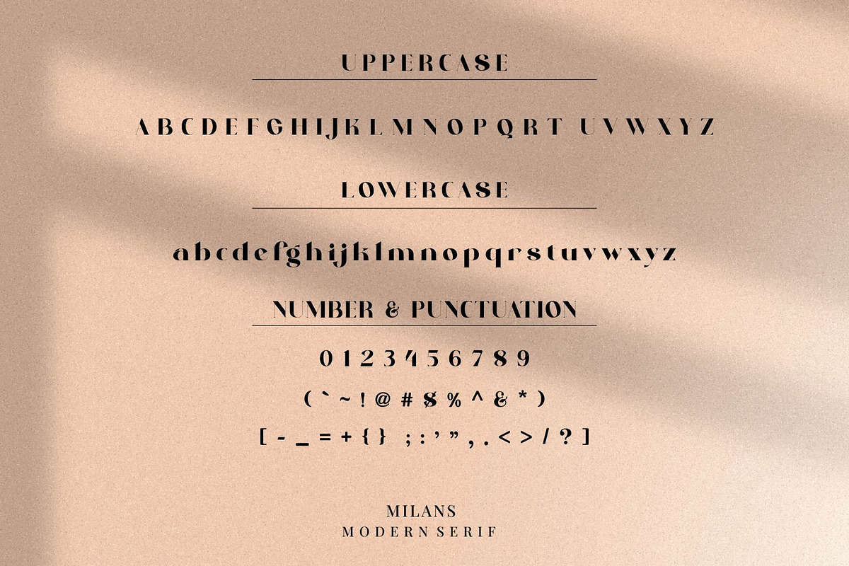 Milans_Typeface Modern Serif, a Serif Font by Penatic Studio (Photo 9 of 11)