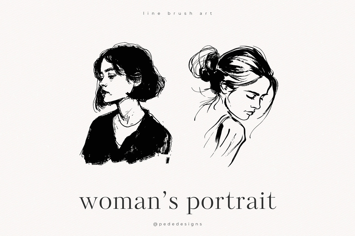 Woman's Portrait, a Person Illustration by PeDe Designs (Photo 4 of 6)