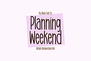PLANNING WEEKEND Handwriting Font, a Handwritten Font by Blush Font Co. (Thumbnail 1 of 6)