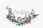 Cozy Winter Ink & Watercolor Set, an Illustration by Chelsea Bromley (Thumbnail 2 of 5)
