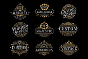Retro Vintage Frame Logo Template, a Decorative Illustration by Raftel (Thumbnail 2 of 2)