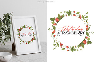 Watercolour Strawberry Art Set