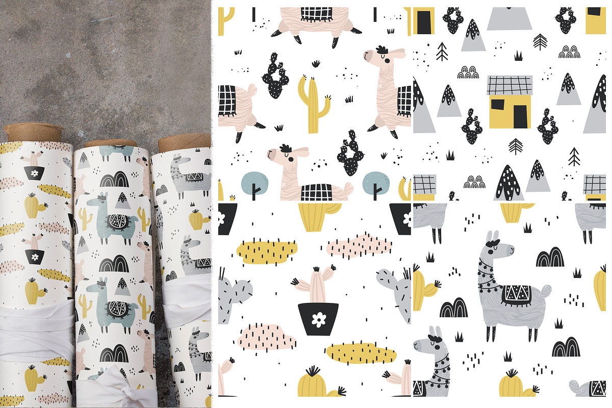 Hello Llama - Patterns, Vector, an Animal Illustration by Sumacj (Photo 7 of 8)