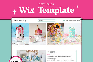 Cakelicious Blog Wix Template