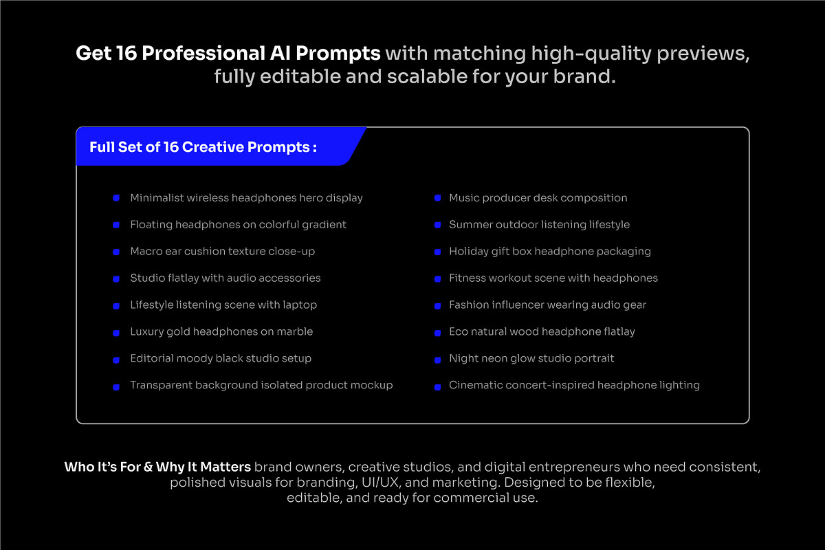 Headphones & Audio Gear AI Prompt, a Technology Photo by cidcud_graphic (Photo 2 of 2)