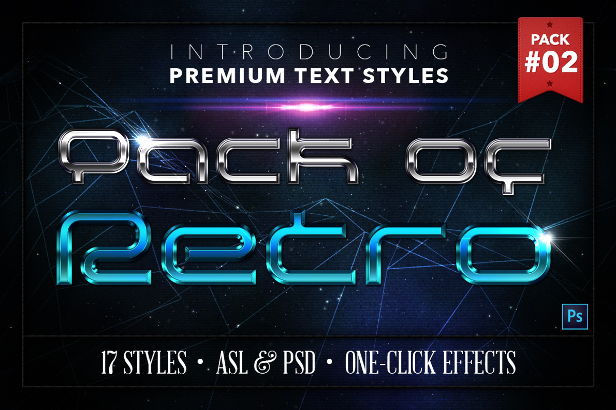 Retro #2 - 17 Text Styles, a Layer Style Add-On by Jonas Stensgaard (Photo 1 of 20)