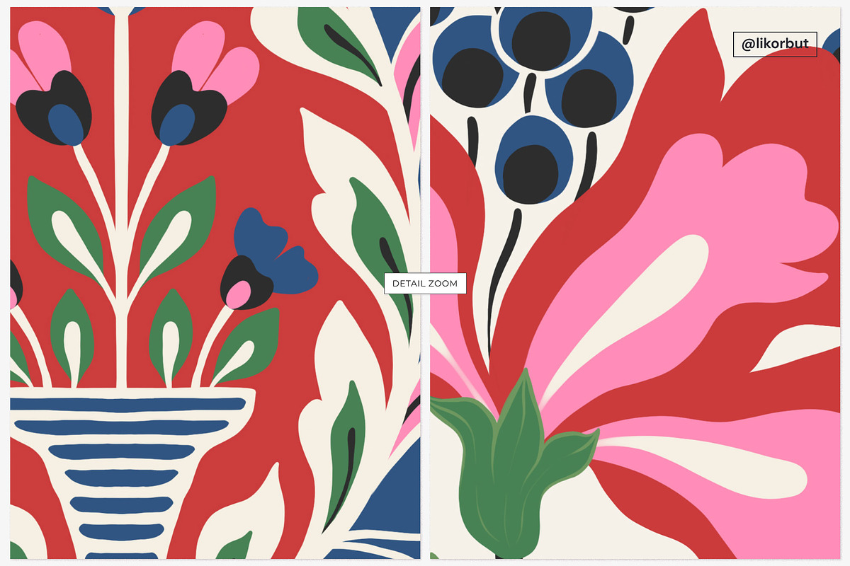 Bazaar Floral Damask Elegant Pattern, a Pattern Graphic by likorbut (Photo 9 of 12)