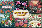 Flowers Adult Coloring Book, a Decorative Illustration by Design Station (Thumbnail 4 of 4)