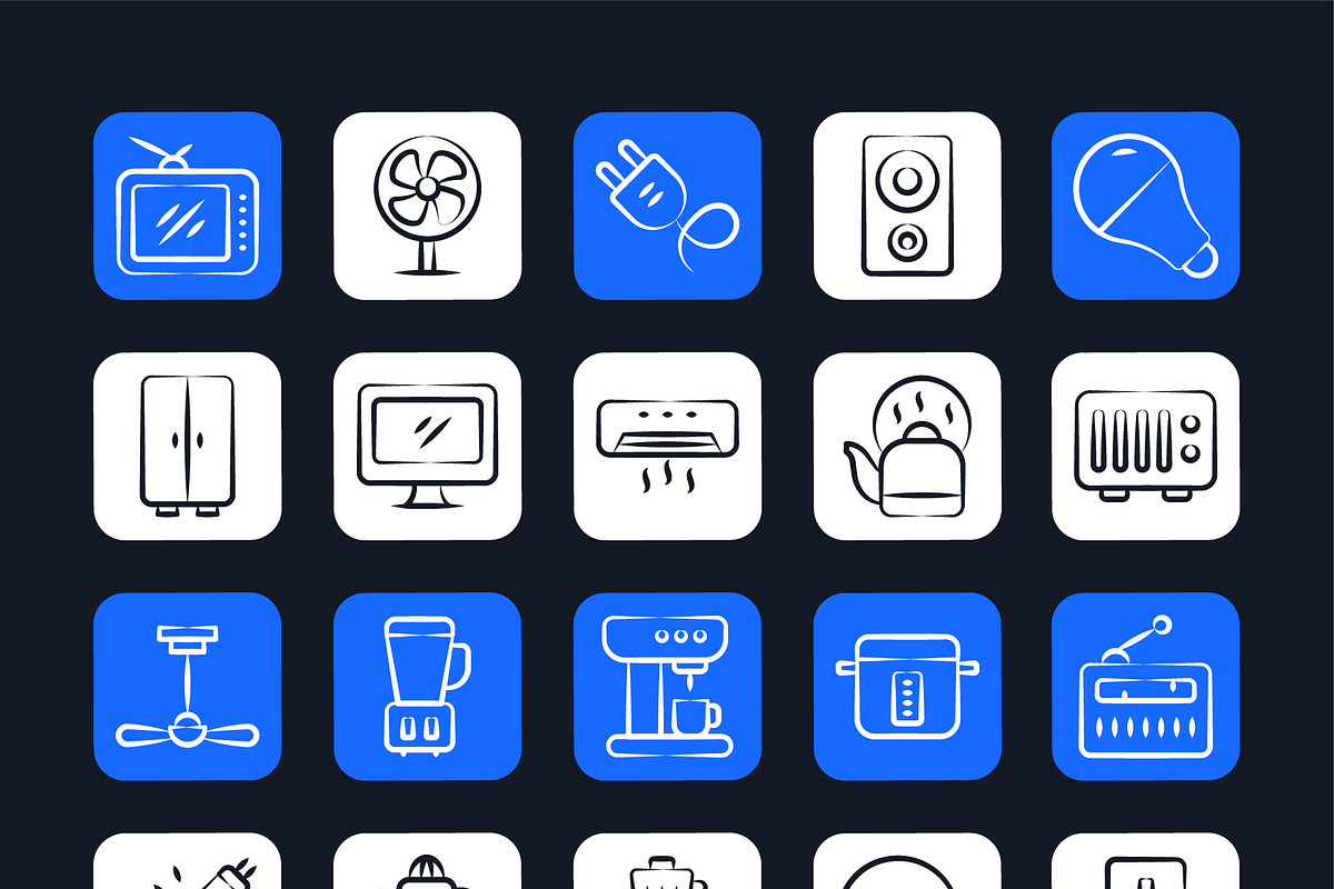 Electronics Icon Set, an Outline Icon by Brickclay (Photo 7 of 7)