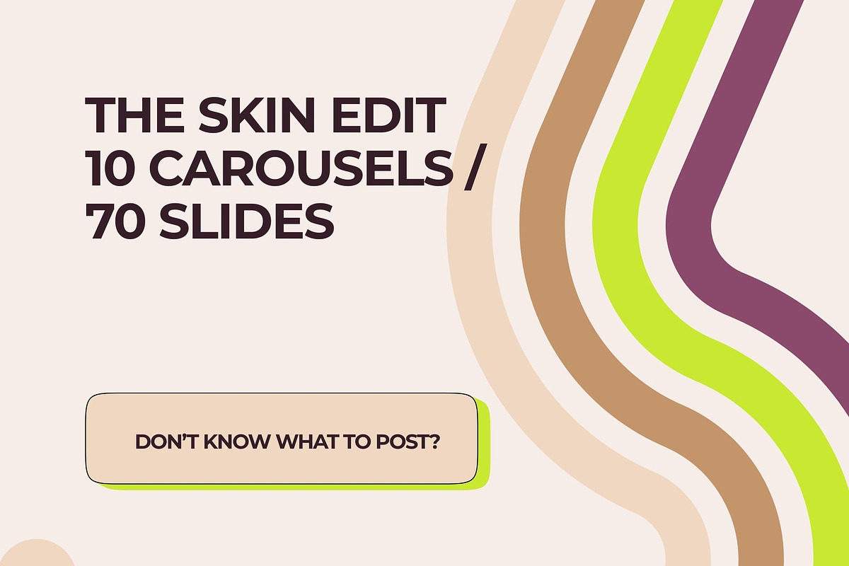 Skincare Instagram Carousel System, a Social Media Template by MOAROShop (Photo 3 of 9)