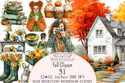 Watercolor Fall Clipart, a Seasonal Illustration by Design Market (Thumbnail 1 of 5)