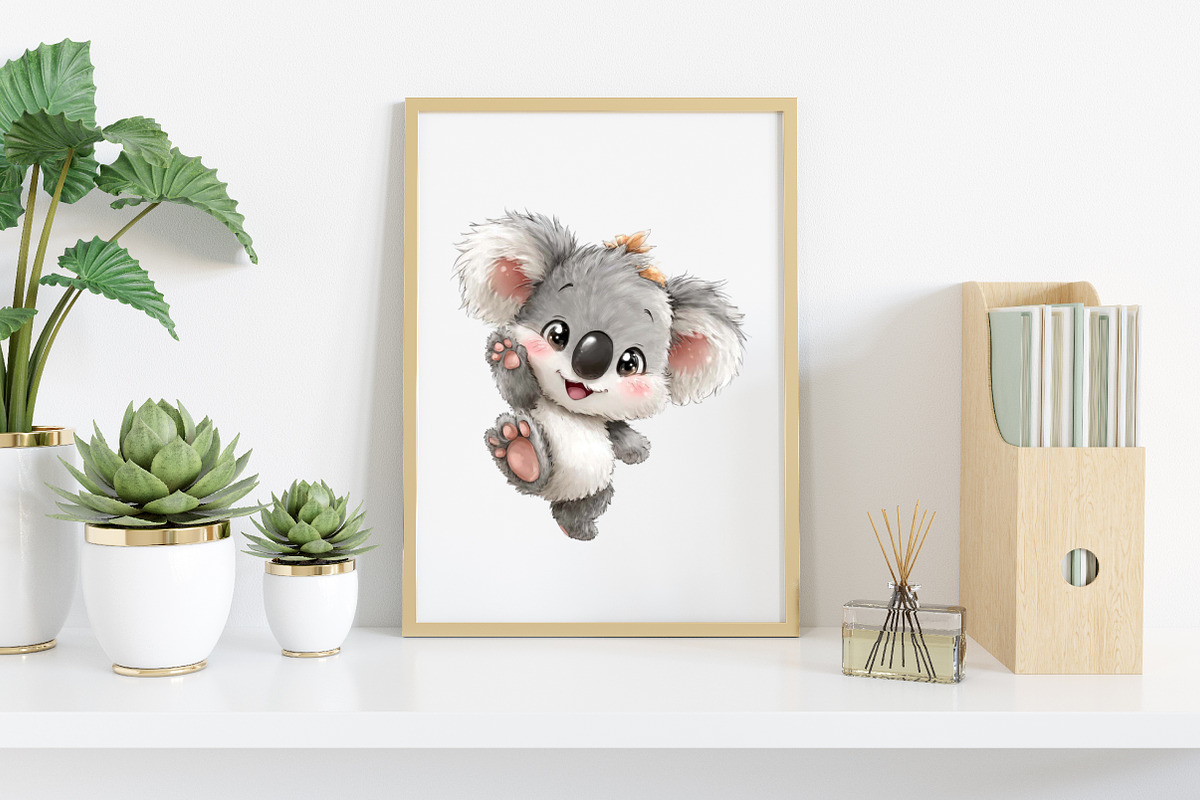 Koala Bears with Emotions Clipart, an Illustration by Canvas Craft (Photo 6 of 8)