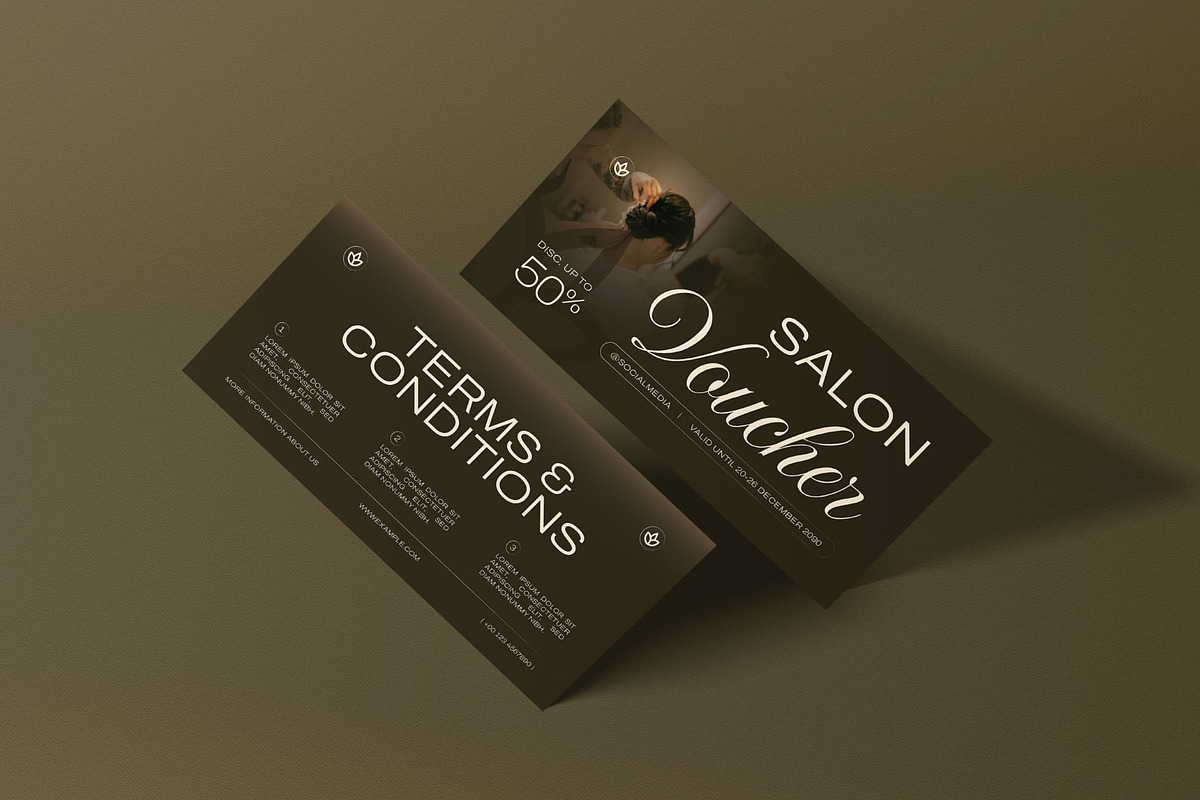 Salon Gift Voucher, a Card Template by graphicook (Photo 3 of 3)