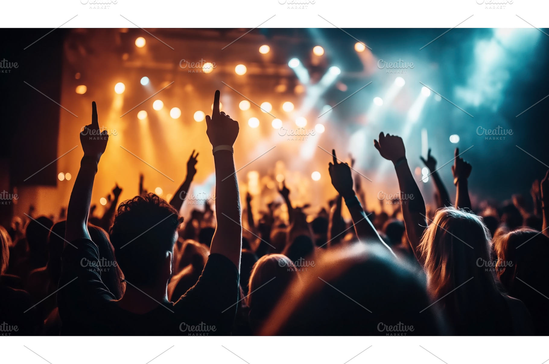 A lively crowd enjoying a concert, a Holiday Photo by Sergey Kotenev