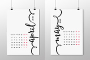 Calendar 2020 Design Vector Set., a Poster Template by Bordo (Thumbnail 3 of 7)
