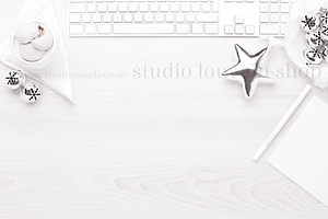 Christmas desktop - white mockup