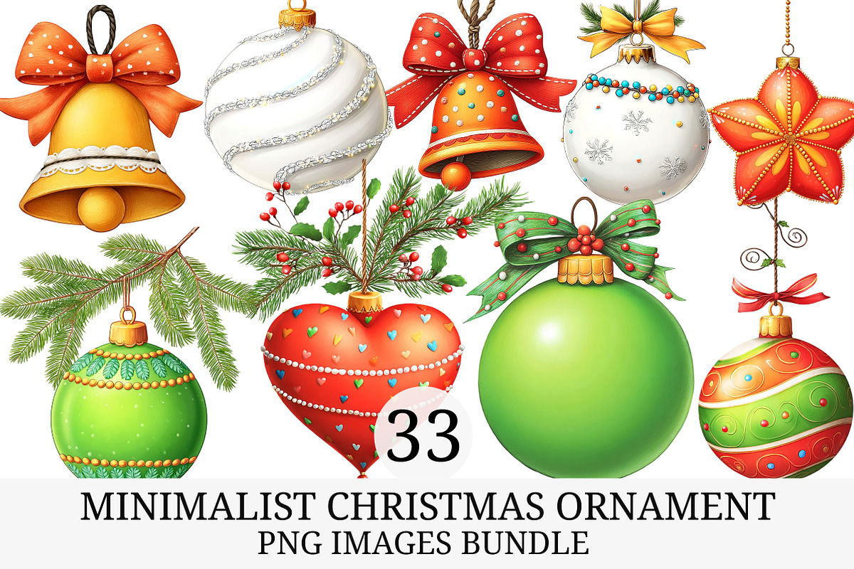 Minimalist Christmas Ornament Clipar, an Illustration by Craft Nest (Photo 1 of 8)