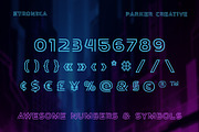 Etronika - An 80s Synthwave Dream, a Sans Serif Font by Parker Creative (Thumbnail 9 of 9)