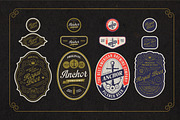 10 Vintage Beer Labels, an Object Graphic by Aksa & Nusa Co. (Thumbnail 2 of 5)