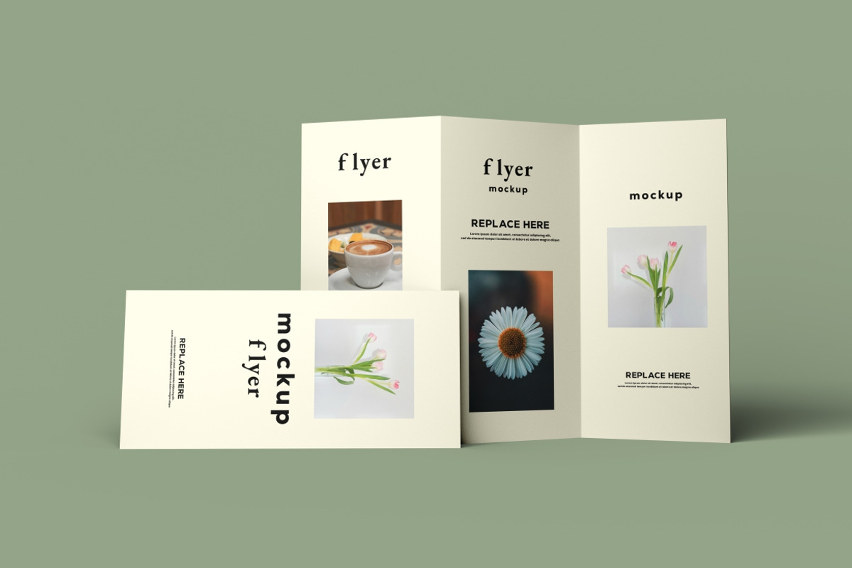 High Quality Trifold Brochure Mockup, an Advertising Mockup by LOGTURNAL (Photo 4 of 4)