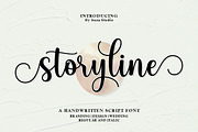 Storyline, a Script Font by Suza Studio (Thumbnail 1 of 6)