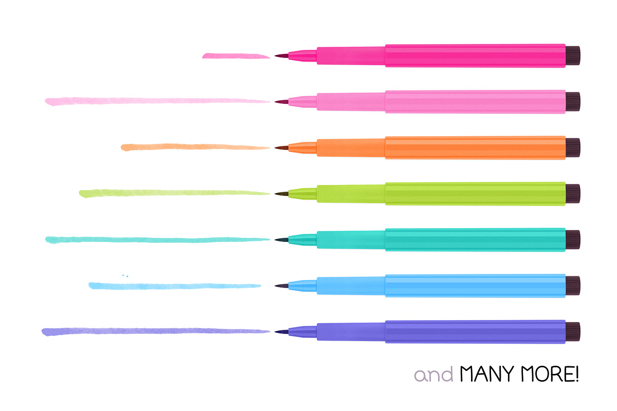 Brush Tip Marker Brushes Vol. 2, a Brush Add-On by Side Project (Photo 3 of 7)