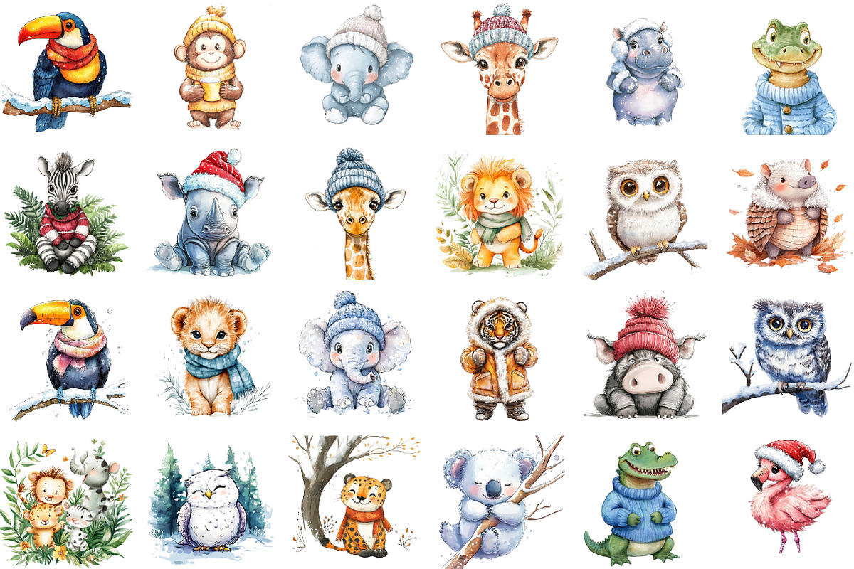 Safari Animals Clipart Jungle Animal, an Illustration by Sublimation Artist (Photo 2 of 6)
