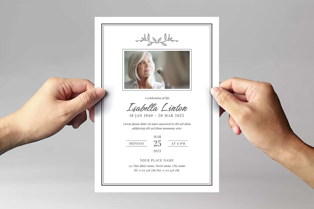 Christian Funeral Memorial Flyer, a Flyer Template by BrandPacks (Photo 2 of 5)