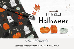 The Little Ghosts Halloween Seamless