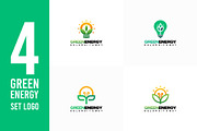 Set of Circle Green Energy Logo, a Branding & Logo Template by Lucky Creative (Thumbnail 1 of 5)