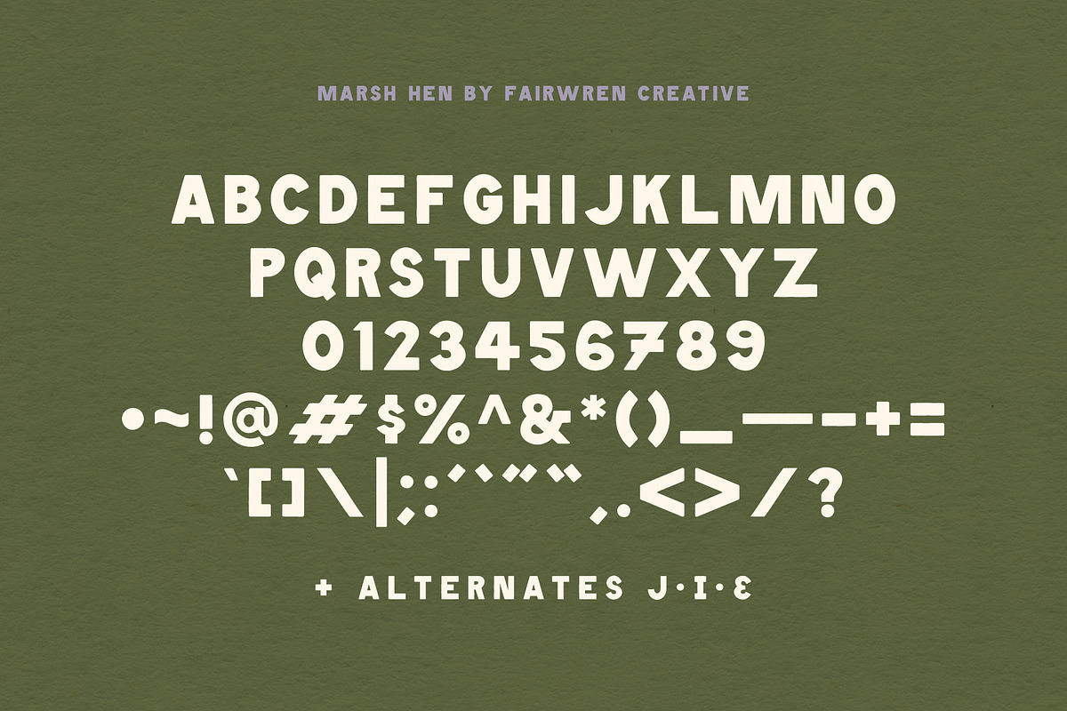 Marsh Hen Fonts, a Sans Serif Font by Chelsea Burkett (Photo 4 of 7)