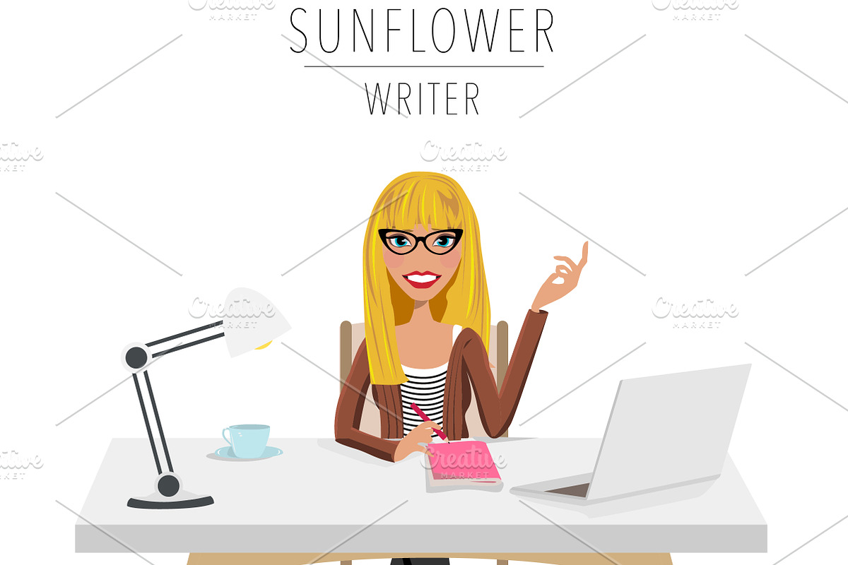 Writer / Blogger Portrait Creator, a Person Illustration by Lauren Lesley Studio (Photo 33 of 33)