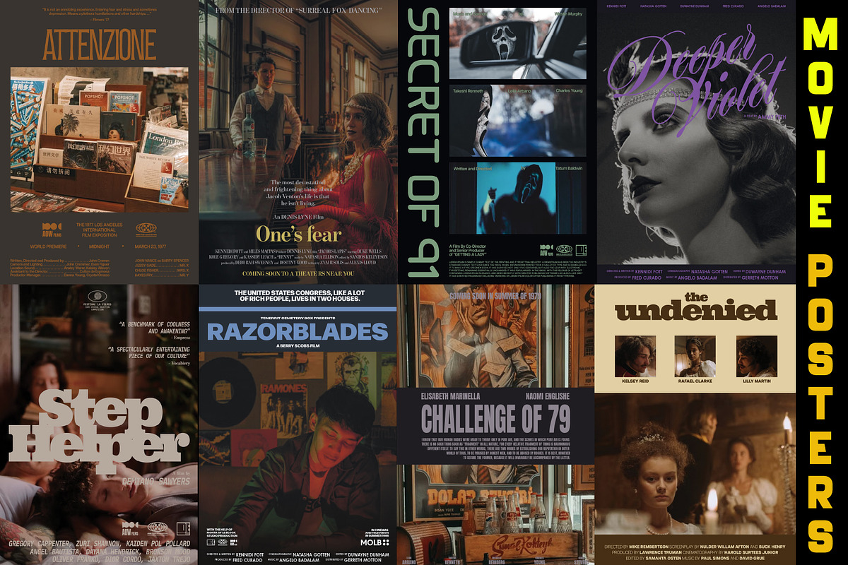 Movie Poster Photoshop Templates, a Social Media Template by Chipshpow Graphics (Photo 8 of 10)