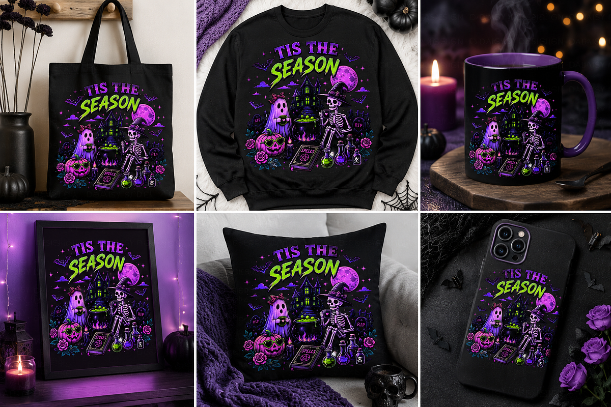 Retro Spooky Halloween Png Bundle, a Seasonal Illustration by Daisy Design (Photo 15 of 15)