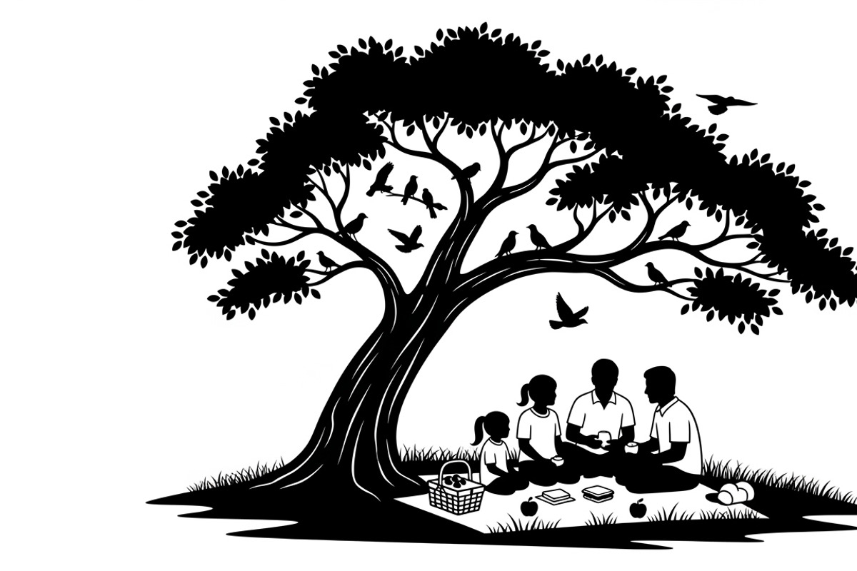 Charming summer picnic family, a Seasonal Illustration by Amazin_art (Photo 23 of 23)