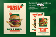 Burger Restaurant Retro Style, a Flyer Template by Attype (Thumbnail 1 of 4)