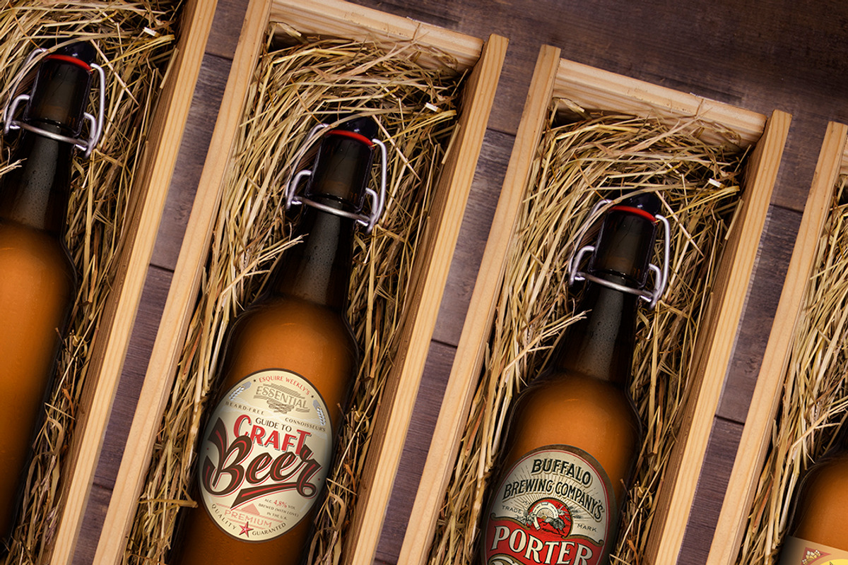 Craft beer bottle mock-up, a Product Mockup by 1baranov (Photo 2 of 2)