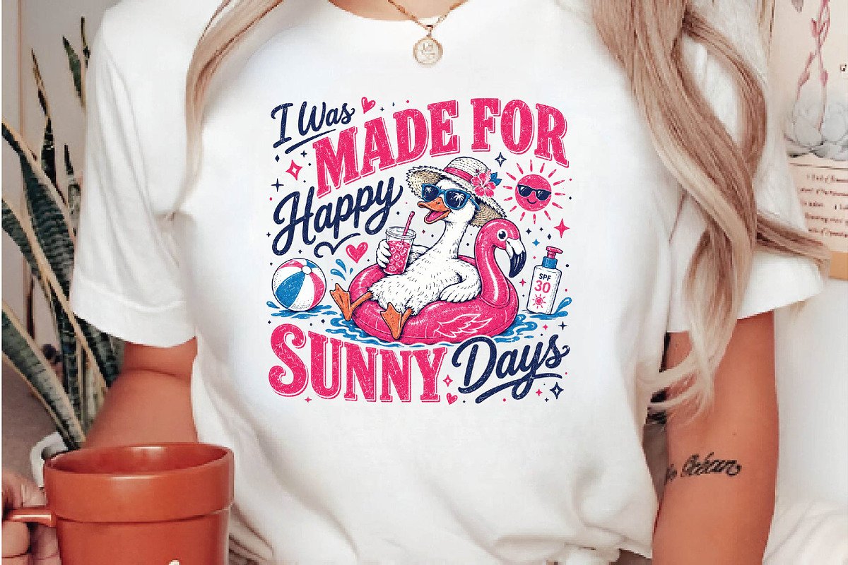 Cute Duck Summer Sublimation Design, a Seasonal Illustration by DreamPrint404 (Photo 5 of 6)