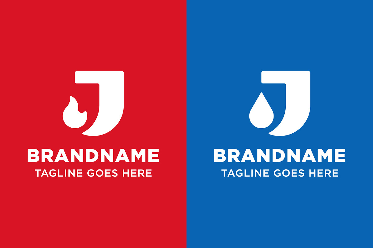 Letter J Fire and Water Simple Logo, a Branding & Logo Template by Pray Art Design Studio (Photo 2 of 2)
