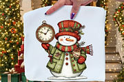 New Year Snowman Clipart Bundle, an Illustration by Craft Nest (Thumbnail 3 of 8)