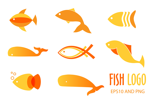 Fish Logo Or Icon Set