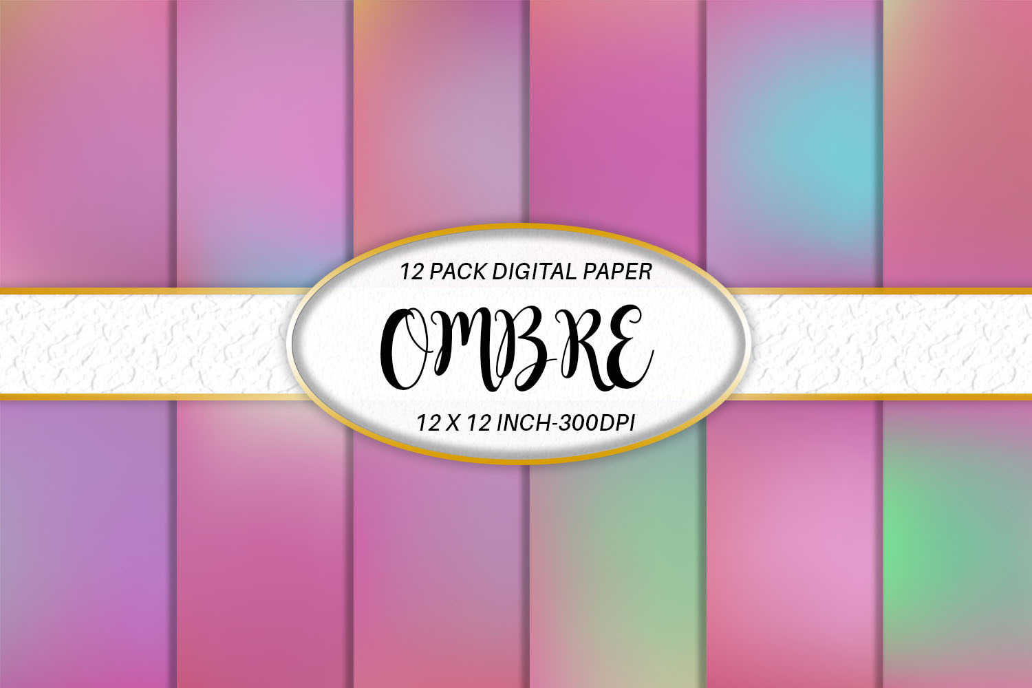 Digital paper pink ombre color, a Texture Graphic by Artnoy