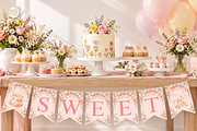 First Birthday Banner Canva Template, a Marketing Template by KennedyStudio (Thumbnail 3 of 10)