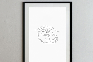 Baby In A Womb Printable Art