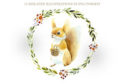 Watercolor Compositions Animals, an Animal Illustration by Budogoshch (Thumbnail 3 of 6)